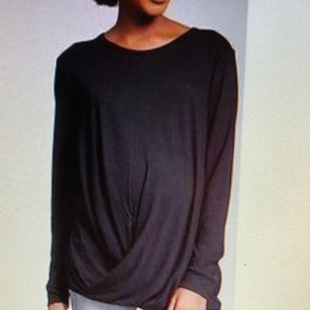 Isabel maternity soft black long sleeve top